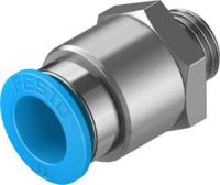 qs-g14-12-20 Festo Straight Threaded Adaptor, G 1/4 Male to Push In 12 mm, Threaded-to-Tube Connection Style, 132042