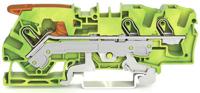 2106-1307 Wago TOPJOB S, 2106 Series Green/Yellow Earth Terminal Block, 6mm², Single-Level, Push-In Cage Clamp Termination, ATEX,