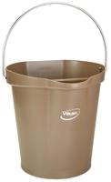 568666 12L Plastic Brown Bucket With Handle