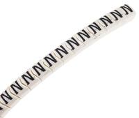 901-10595-909-3143-pvc HellermannTyton HGDC Slide On Cable Markers, Black on White, Pre-printed "N", 2 → 5mm Cable, 901-10595