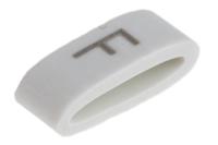 531-07866-hobs85-pvc-wh HellermannTyton HODS85 Slide On Cable Markers, Black on White, Pre-printed "F", 1.8 → 6.3mm Cable, 531-07866