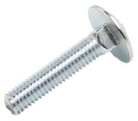 512-0991 Bright Zinc Plated Steel Coach Bolt, M6 x 30mm