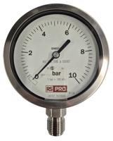 152-307 RS PRO BSP 1/2in Analogue Pressure Gauge 10bar Bottom Entry 100mm Outside Diameter