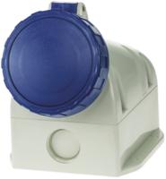 5183253t Scame IP66, IP67 Blue Wall Mount 2P + E Industrial Power Socket, Rated At 32A, 230 V