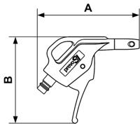 ebg-07osh PREVOST 6bar Air Blow Gun, European 7.4 Air Inlet (BSP)