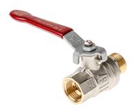 733-5237 RS PRO Brass Full Bore, 2 Way, Ball Valve, Threaded, BSPP 1/2in, 40 → 30bar Operating Pressure