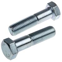 279-896 RS PRO Bright Zinc Plated Steel, Hex Bolt, M16 x 65mm