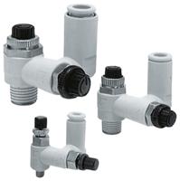asd530f-03-08s SMC ASD Series Threaded Speed Controller, R 3/8 Male Inlet Port x 8mm Tube Outlet Port