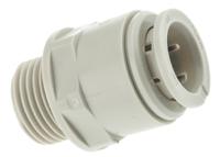 cm011514s JG Speedfit Plastic Pipe Fitting, Straight Push Fit Adapter, 15mm, BSP 1/2in