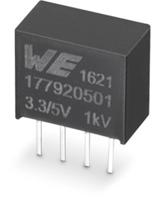 177920511 Wurth Elektronik , 1-Channel, Isolated, Un-Regulated DC-DC Converter, 0mA 4-Pin, SIP