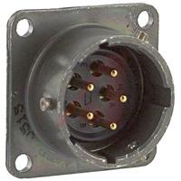 pt02a-14-5p Amphenol Socapex, PT, Copper Alloy 5 Way Panel Mount MIL Spec Circular Connector ReceptacleGreen, Pin Contacts,Shell