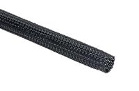 170-11000-hegp10-pet-bk HellermannTyton Expandable Braided PET Black Cable Sleeve, 10mm Diameter, 5m Length, Helagaine HEGP Series