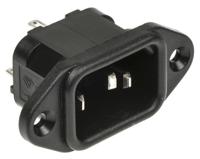 px058028 Bulgin C14 Panel Mount IEC Connector Male, 10A, 250 V