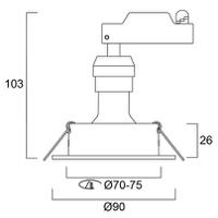 5737 Sylvania LED Spotlight, 240 V, 90 x 103 mm, 4.5 W