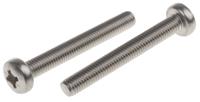 914-1513 RS PRO Pozi M5 Pan A2 304 Stainless Steel Machine Screws DIN 7985 x 40.0mm