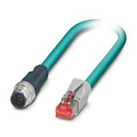 1408749 Phoenix ContactNBC-MS/ 0.5-94B/R4AC SCO US, 500mm Cat5, Blue M12 to Male RJ45 Male Shielded, Terminated PUR Sheath