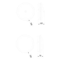 90121 Sylvania Circular LED Bulkhead Light, 16.5 W, 240 V, , Lamp Supplied, IP54, SYLCIRCLE