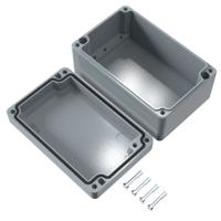 01081306 Rose Aluminium Standard Series Grey Die Cast Aluminium Enclosure, IP66, IK09, Grey Lid, 125 x 80 x 57mm