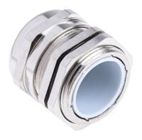 831-9037 RS PRO Metallic Nickel Plated Brass Cable Gland, M32 Thread, 15mm min., 22mm max., IP68