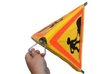 252-3786 RS PRO Galvanised Steel Men at Work Tripod, H700 mm W750mm