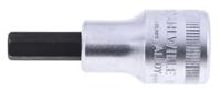 03050008 STAHLWILLE 1/2 in Drive Bit Socket, Hex Bit, 8mm, 60 mm Overall Length