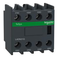 ladn31g Schneider Electric Auxiliary Contact Block, 4 Contact, 3NO + 1NC, Front Mount, TeSys LADN