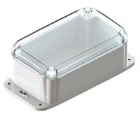 chd7211gy CAMDENBOSS 72 Series Grey Polycarbonate Enclosure, IP66, Flanged, Transparent Lid, 193.8 x 117.6 x 78.5mm