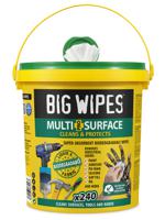 2447-0000 Big Wipes XL SUPER TOWELS PRO+ Wet Biodegradable Wipes, Bucket of 240, 200 x 300mm