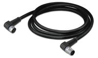 756-5404030-010 WAGO Right Angle Female 3 way M12 to Right Angle Male 3 way M12 Actuator/Sensor Cable, 1m