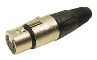 208-0617 RS PRO Cable Mount XLR Connector, Female, 5 Way, Silver Plating