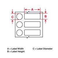ptl-98-499 Brady B-499 Nylon Cloth White Label Roll, 25.40mm Width, 9.53mm Height, 500 Qty