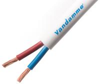 278-515-090 Van Damme 2 Core Speaker Cable, 1.5 mm² CSA, 6.6mm od, 100m, White