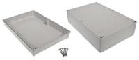 186-2265 RS PRO Grey ABS Enclosure, IP65, IK09, Grey Lid, 283 x 193.2 x 96.7mm