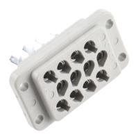 ja778490000e000 Cinch Automotive Connector Socket Green Panel Mount 12 Way JA778490000E000