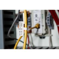 m7-1-425-ft Brady B-425A Black on White Cable Labels, 29.97 mm Width, 20.02mm Label Length, 29.97mm Label Width