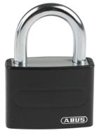 50871-t65al40-black ABUS Key Weatherproof Aluminium, Steel Safety Padlock, 6.5mm Shackle, 43mm Body