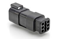 at04-6p-sr01blk Amphenol Industrial, AT Automotive Connector Socket Black Cable Mount 6 Way, Crimp Termination AT04-6P-SR01BLK
