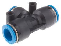 qst-12-8 Festo QST Series Tee Tube-to-Tube Adaptor Push In 8 mm, Push In 12 mm to Push In 12 mm, Tube-to-Tube Connection Style,