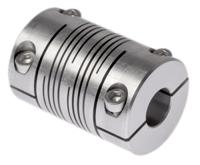 703253232 Huco Beam Coupling, 25mm Outside Diameter, 10mm Bore, 38.1mm Length Coupler