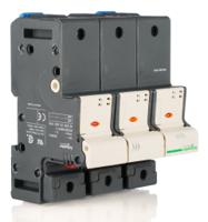 df223vc Schneider Electric 125A Rail Mount Fuse Holder for 22 x 58mm Fuse, 3P, 690V ac