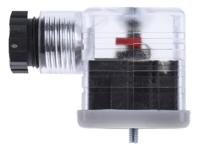 811-8190 RS PRO 2P+E DIN 43650 B, Female Solenoid Valve Connector with Indicator Light, 24 V dc Voltage