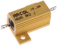 hs25-8k2-j Arcol, 8.2kΩ 25W Wire Wound Chassis Mount Resistor HS25 8K2 J ±5%