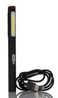 255-4203 RS PRO LED Pen Torch Black, Red - Rechargeable 315 lm, 170.2 mm