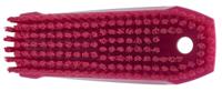 64401 Vikan Hard Bristle Pink Scrubbing Brush, 17mm bristle length, PET bristle material