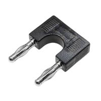 208-0236 RS PRO Black Male Banana Plug, 4 mm Connector, 32A, 30V, Nickel Plating