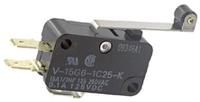 v-15g6-1c25-k Omron Hinge Roller Lever Micro Switch, Quick Connect Terminal, 15 A @ 250 V ac, SP-CO, IP40