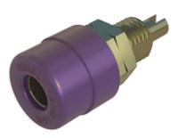 930176709 Hirschmann Test & Measurement Violet Female Banana Connector, 4 mm Connector, M6 Thread, Solder Termination, 32A, 60V