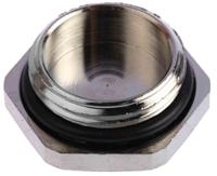 52103123 Lapp Blanking Plug, M20, Nickel Plated Brass, 26.4mm Diameter, Threaded
