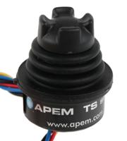 ts-1d1s02a Apem 2-Axis Joystick Switch Castle, Hall Effect, IP68, IP69K 5V