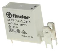 457170120310 Finder PCB Mount Power Relay, 12V dc Coil, 16A Switching Current, SPST-NO